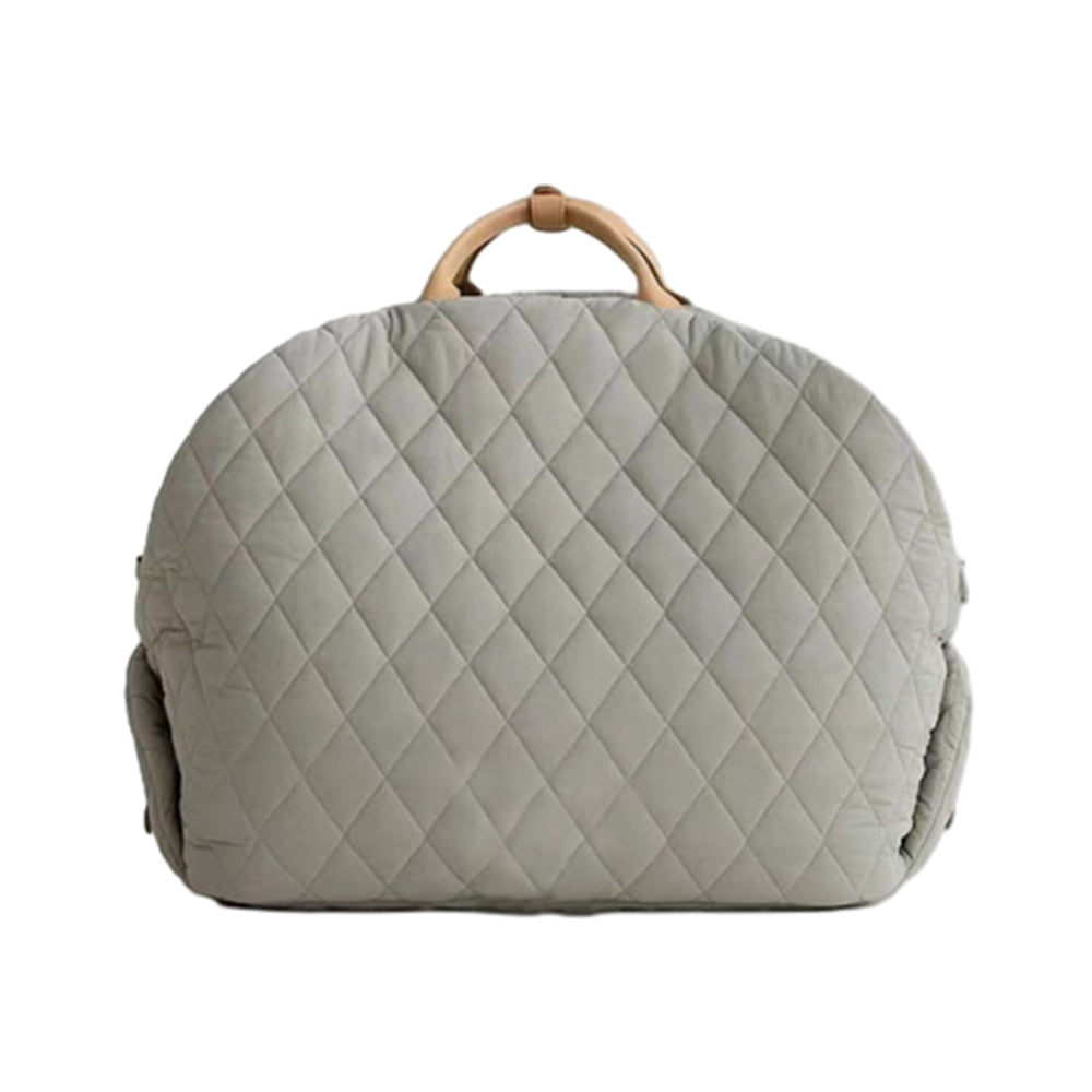 Soft Dog Car Seat Booster Pet Travel Bed Bag Detachable with Long Strap Grey