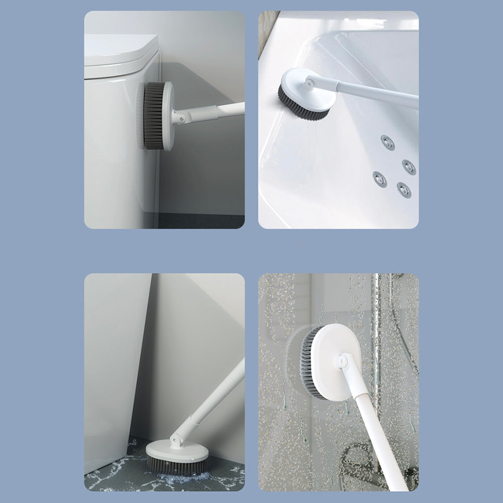 Soft TPR Toilet Brush Set with Holder Bathroom Bristles Cleaning Brush Set Blue