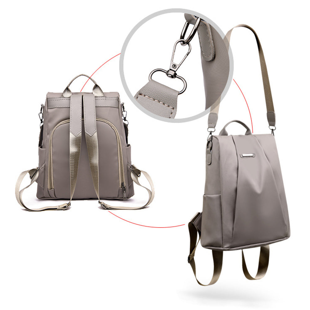 Women Large Capacity Anti-Theft Bag Travel Oxford Cloth Backpack Grey
