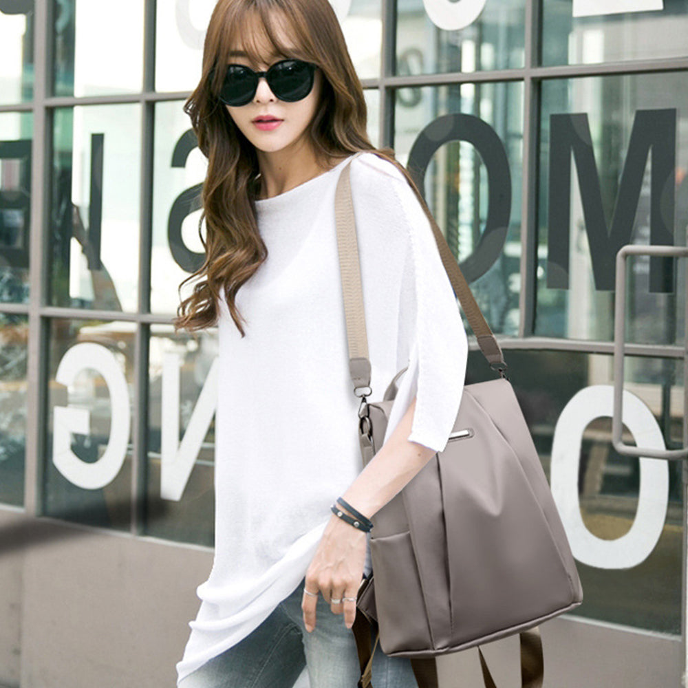 Women Large Capacity Anti-Theft Bag Travel Oxford Cloth Backpack Grey