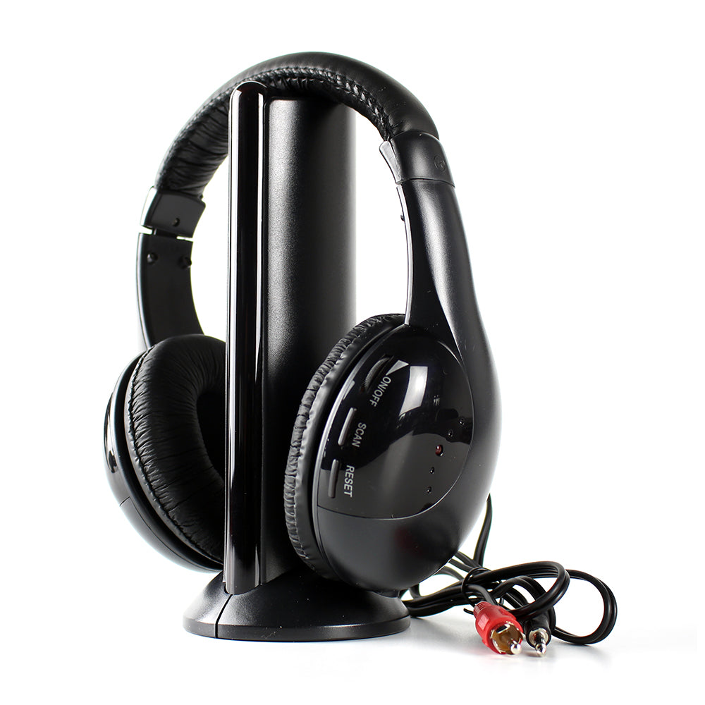 5 in 1 Wireless Headphones Rechargeable PC TV Radio Home Headset