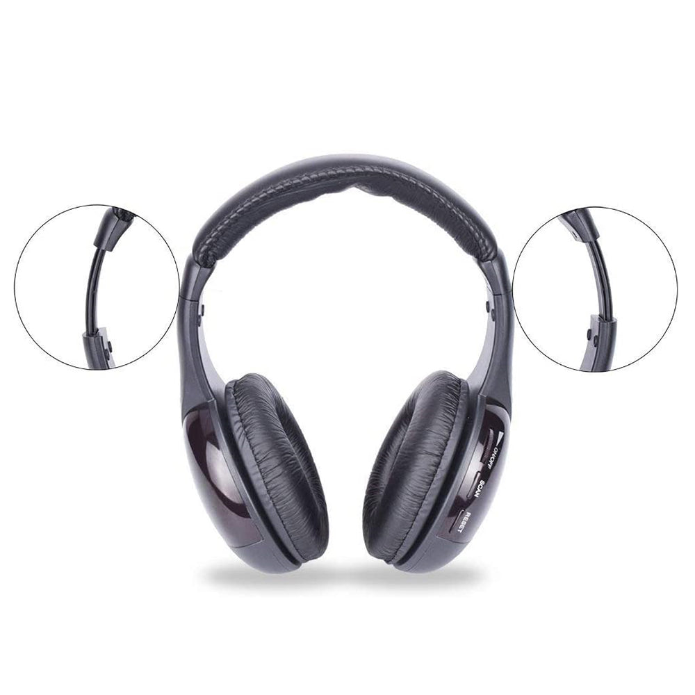 5 in 1 Wireless Headphones Rechargeable PC TV Radio Home Headset