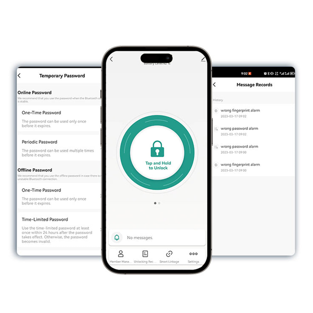 Smart Fingerprint Door Lock Electronic Handle Digital Password Key with Tuya APP