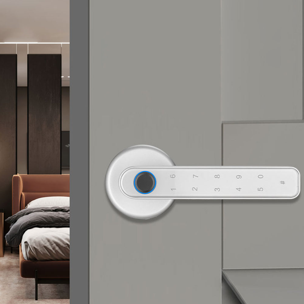 Smart Fingerprint Door Lock Electronic Handle Digital Password Key with Tuya APP