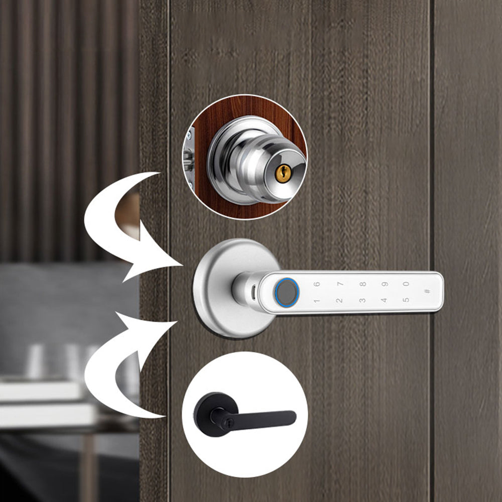 Smart Fingerprint Door Lock Electronic Handle Digital Password Key with Tuya APP
