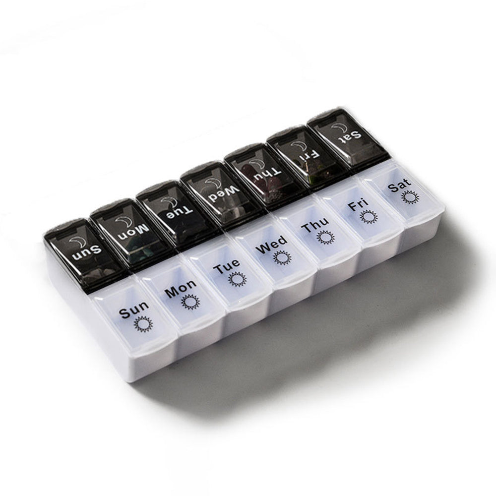 14 Slot 7 Day Pill Box Dispenser AM/PM Medicine Weekly Planner Organiser