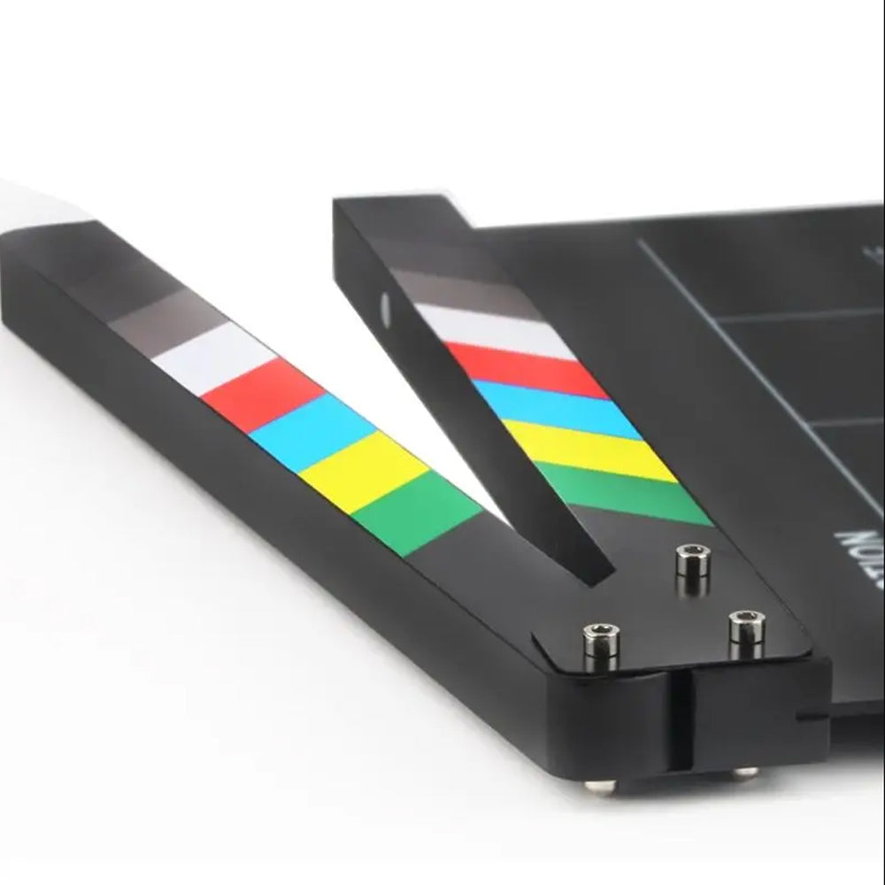 Acrylic Movie Film Clapboard Action Scene Slate Clapperboard Black