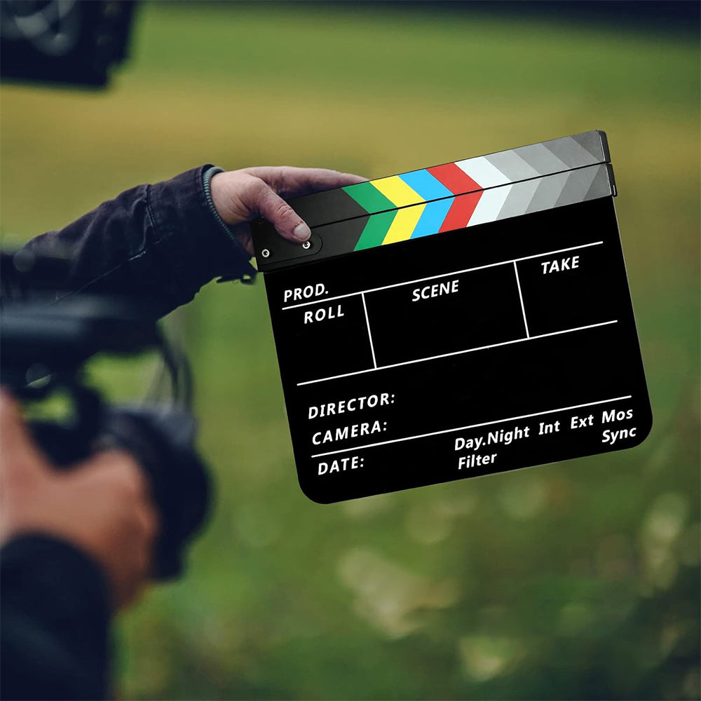 Acrylic Movie Film Clapboard Action Scene Slate Clapperboard Black