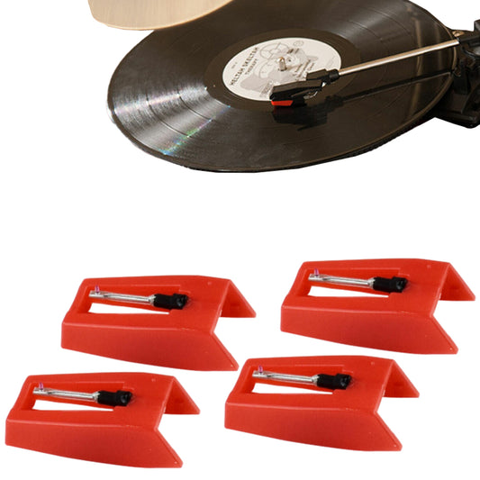 4Pcs Ruby Record Player Turntable Phonograph Audio Replacement Stylus Needle
