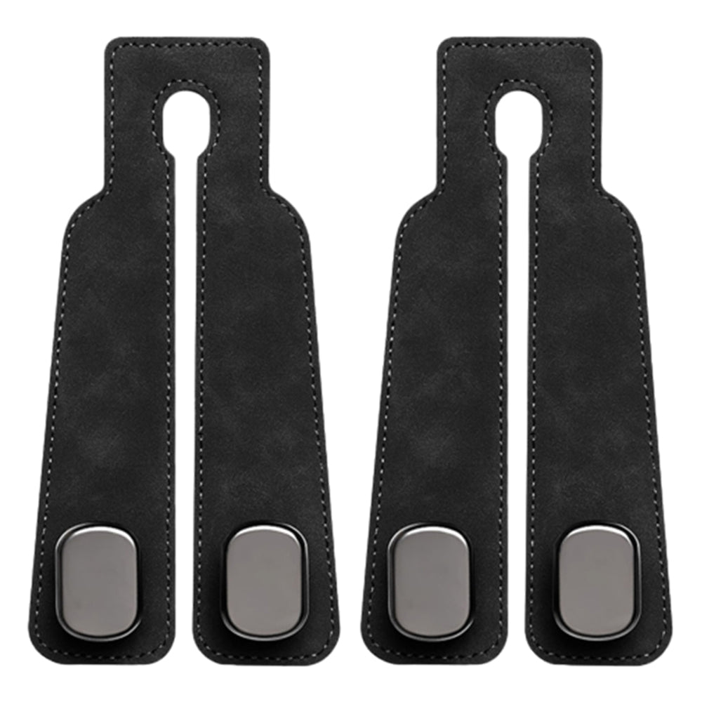2Pcs Car Back Seat Hooks Headrest Storage Hanging Hook Bag Hanger Holder Black