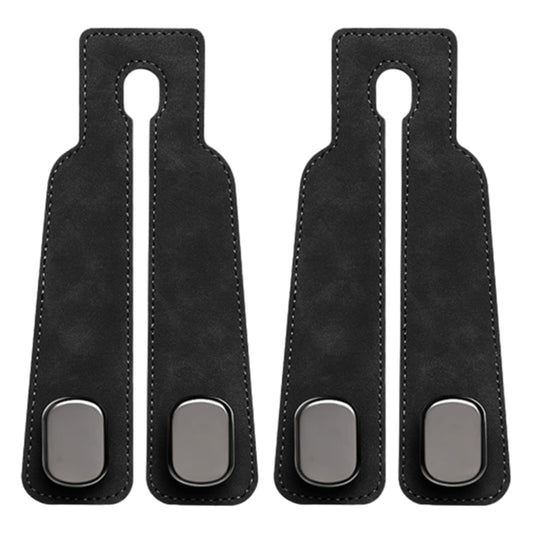 2Pcs Car Back Seat Hooks Headrest Storage Hanging Hook Bag Hanger Holder Black