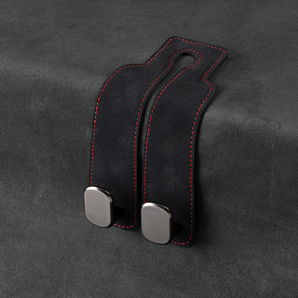 2Pcs Car Back Seat Hooks Headrest Storage Hanging Hook Bag Hanger Holder Black