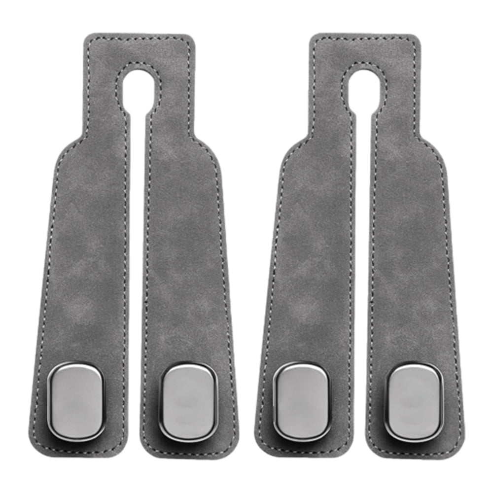 2Pcs Car Back Seat Hooks Headrest Storage Hanging Hook Bag Hanger Holder Grey