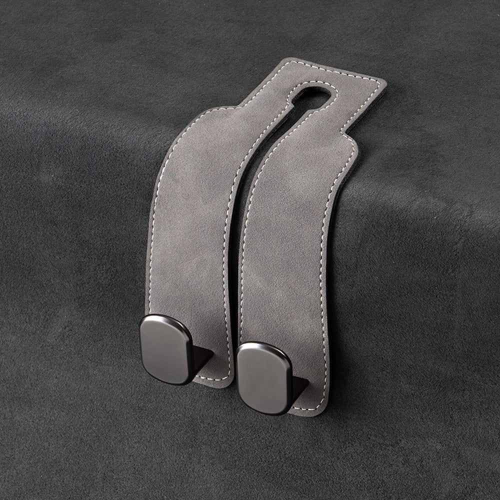 2Pcs Car Back Seat Hooks Headrest Storage Hanging Hook Bag Hanger Holder Grey
