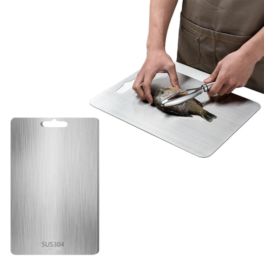 30x46cm 304 Stainless Steel Cutting Board Double-Sided Kitchen Chopping Board