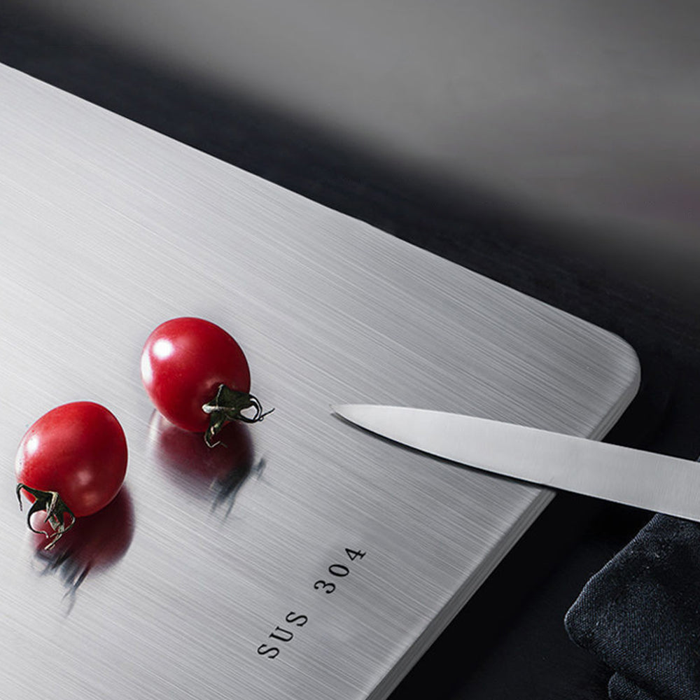 20x29cm 304 Stainless Steel Cutting Board Double-Sided Kitchen Chopping Board