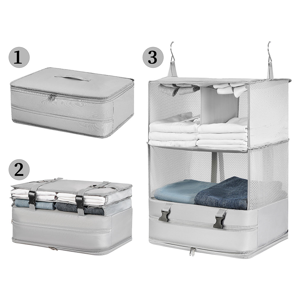 Portable Travel Camping Hanging Luggage Organizer Foldable Packing Cube XL