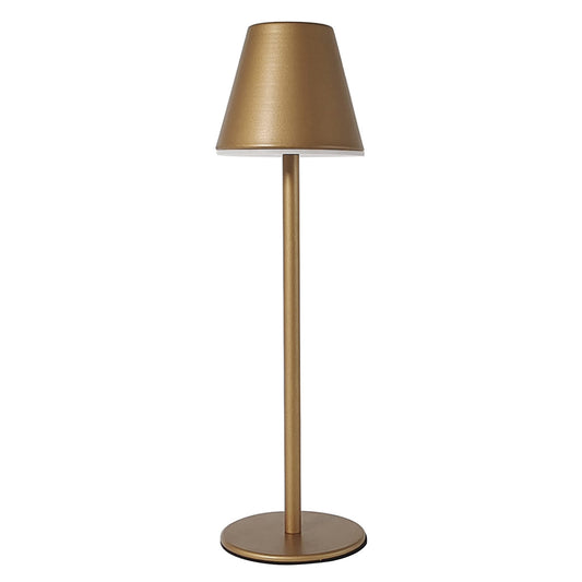 Cordless LED Table Lamp Touch Dimming Desk Lamp Portable Bar Night Light Gold