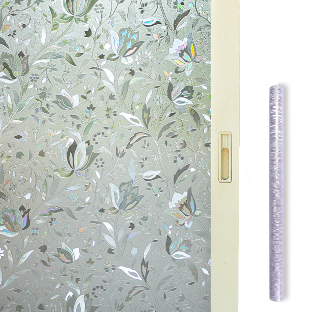 3D Rainbow Reflective Window Film Decor Privacy Static Clings Glass Sticker