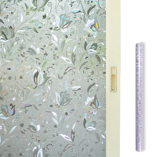3D Rainbow Reflective Window Film Decor Privacy Static Clings Glass Sticker