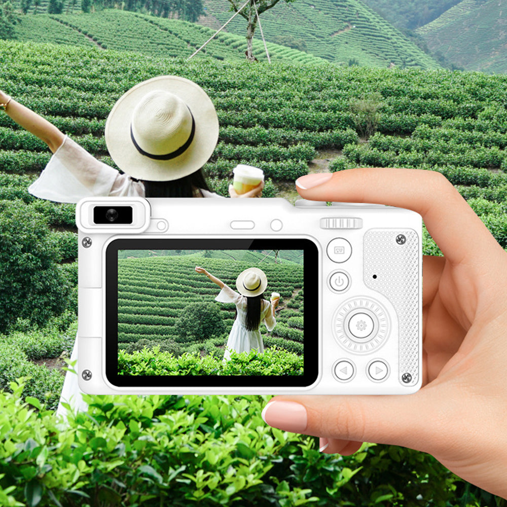 1080P HD Digital Camera Photography Autofocus with Memory Card USB Port White
