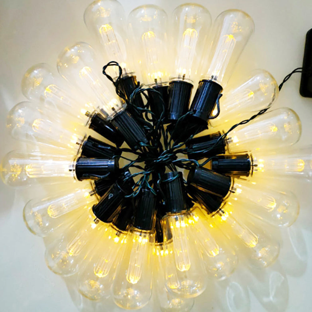 5m Solar Light LED Festoon String Light Outdoor Dimmable Party Patio Lamp