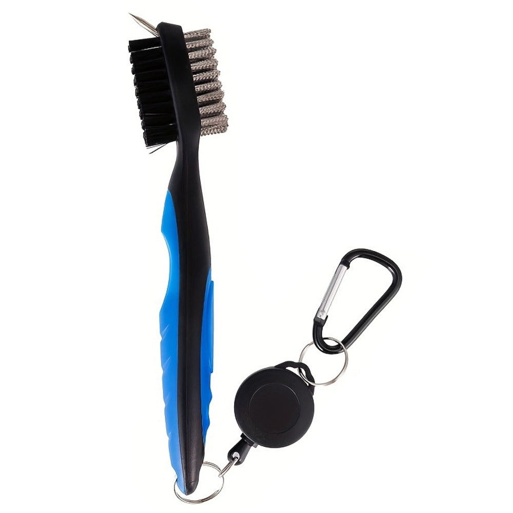 Golf Club Brush Cleaner Golf Towel Groove Cleaning Tool Golf Accessories Blue