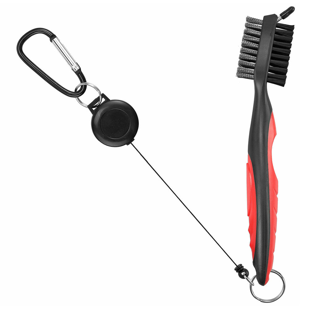 Golf Club Brush Cleaner Golf Towel Groove Cleaning Tool Kit Golf Accessories Red