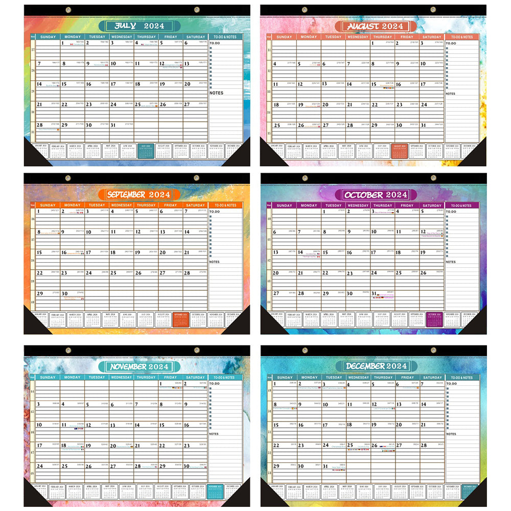 2024-2025 Calendar 18 Months Wall Hanging Calendar Poster Printing Planner ST1
