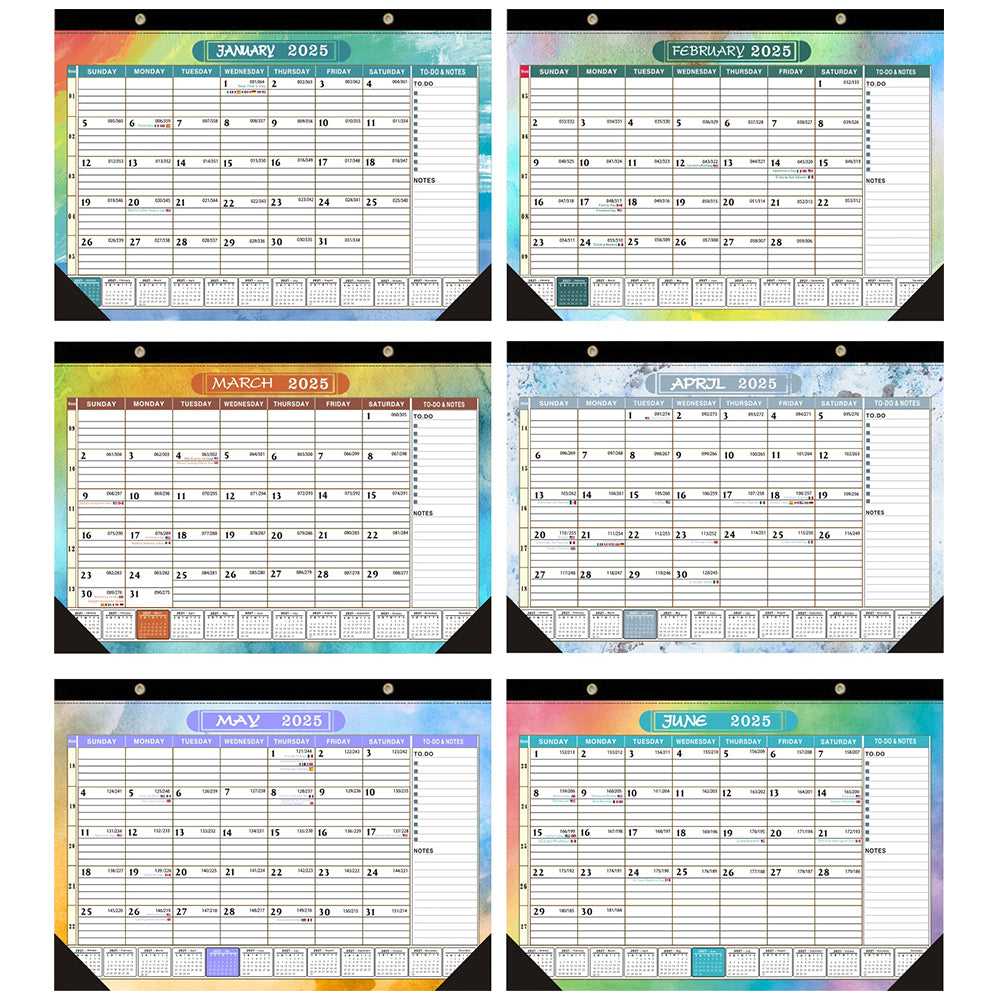 2024-2025 Calendar 18 Months Wall Hanging Calendar Poster Printing Planner ST1