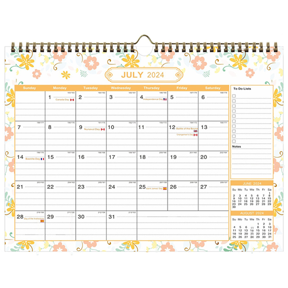 2024-2025 Calendar 18 Months Wall Hanging Calendar Poster Printing Planner ST2