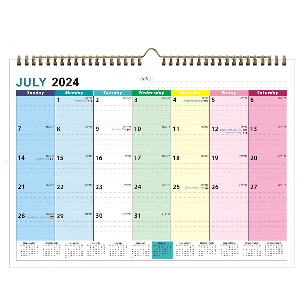 2024-2025 Calendar 18 Months Wall Hanging Calendar Poster Printing Planner ST3