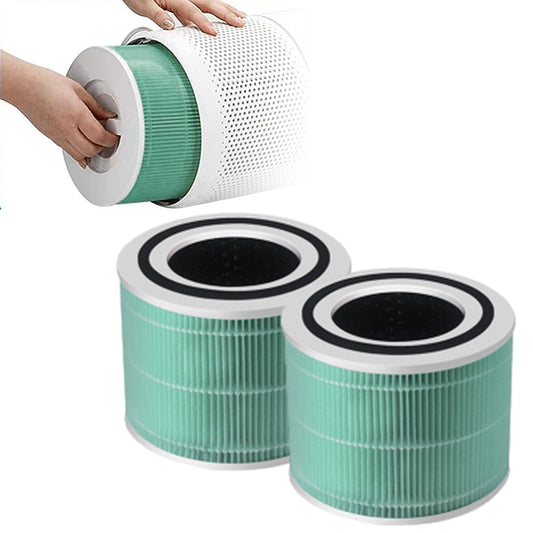 2Pcs Core 300 and Core 300s Replacement Filter for LEVOIT Air Purifier Green