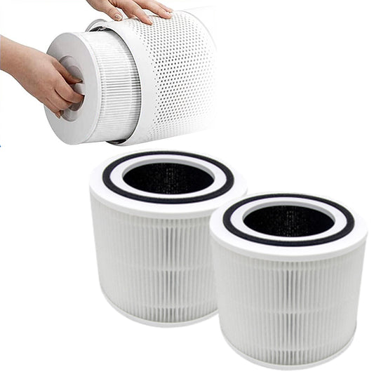 2Pcs Core 300 and Core 300s Replacement Filter for LEVOIT Air Purifier White