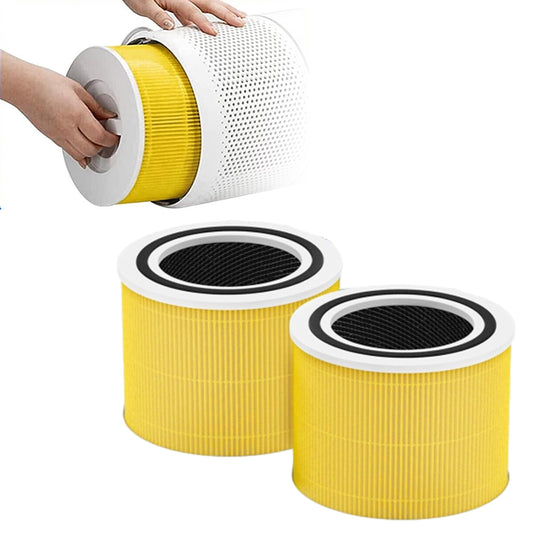 2Pcs Core 300 and Core 300s Replacement Filter for LEVOIT Air Purifier Yellow