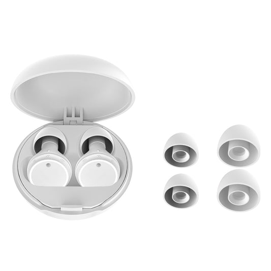 Soft Silicone Ear Plugs Noise Reduction Reusable Study Sleeping Ear Plugs White