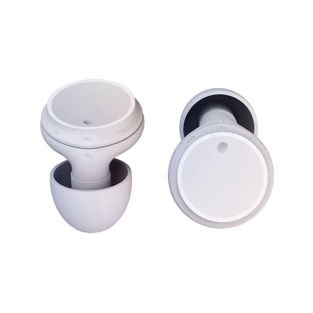 Soft Silicone Ear Plugs Noise Reduction Reusable Study Sleeping Ear Plugs White