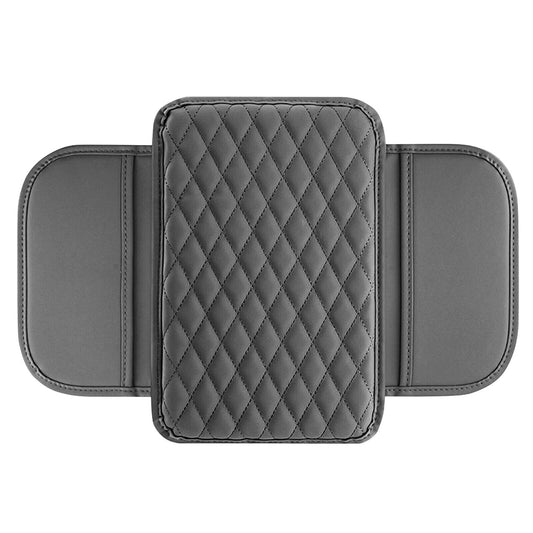Car Center Console Cover Pad Leather Cushion Mat Car Armrest Storage Bag Black