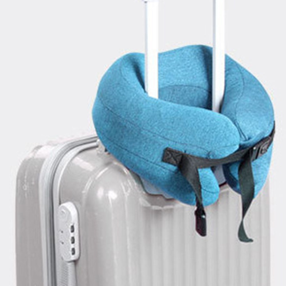 2Pcs Travel Pillow Memory Foam Neck Pillow U-Shape Neck Support Headrest