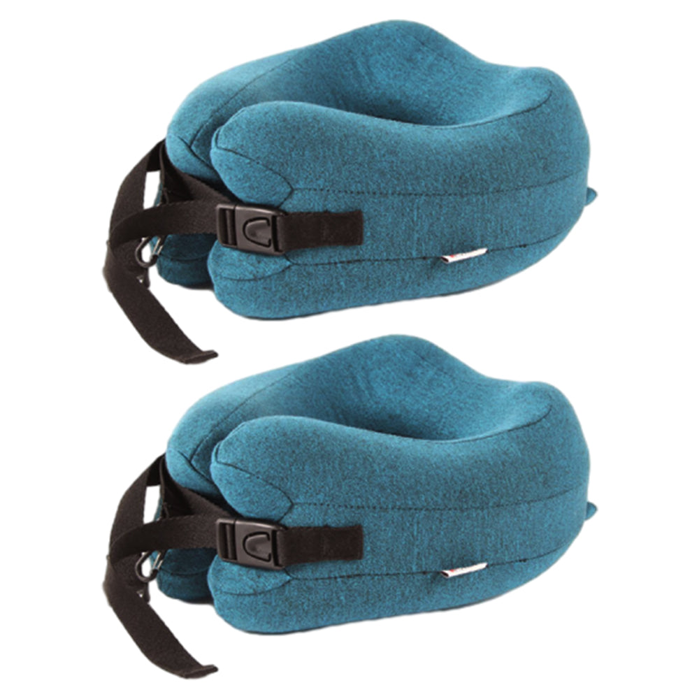 2Pcs Travel Pillow Memory Foam Neck Pillow U-Shape Neck Support Headrest