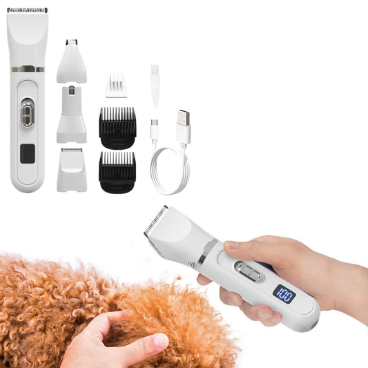 4 in 1 Cat Dog Clippers Grinder Grooming Kit Pet Hair Trimmer Electric Shaver
