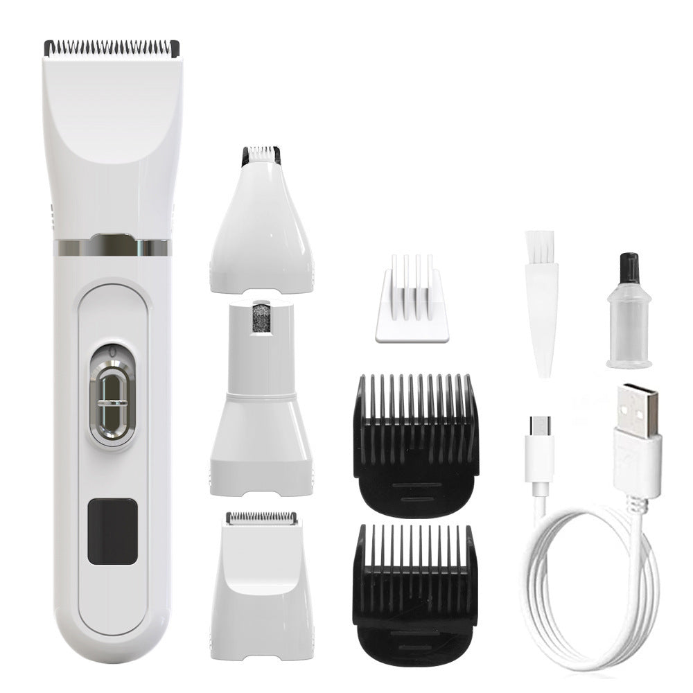 4 in 1 Cat Dog Clippers Grinder Grooming Kit Pet Hair Trimmer Electric Shaver