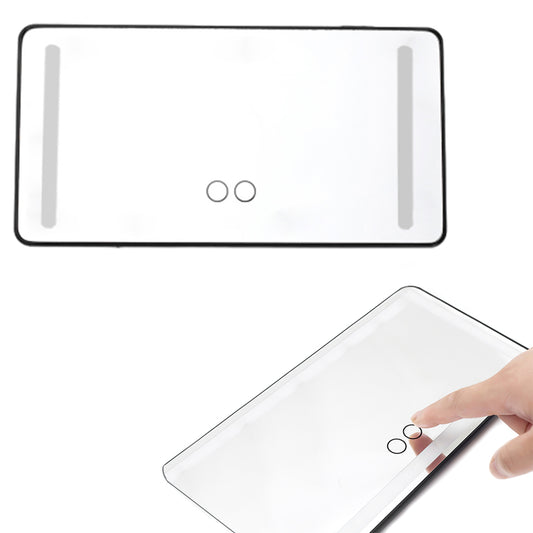 Car Sun Visor LED Vanity Mirror with 3 Light Modes Dimmable Touch Screen Black