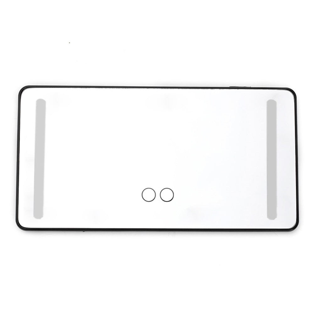 Car Sun Visor LED Vanity Mirror with 3 Light Modes Dimmable Touch Screen Black