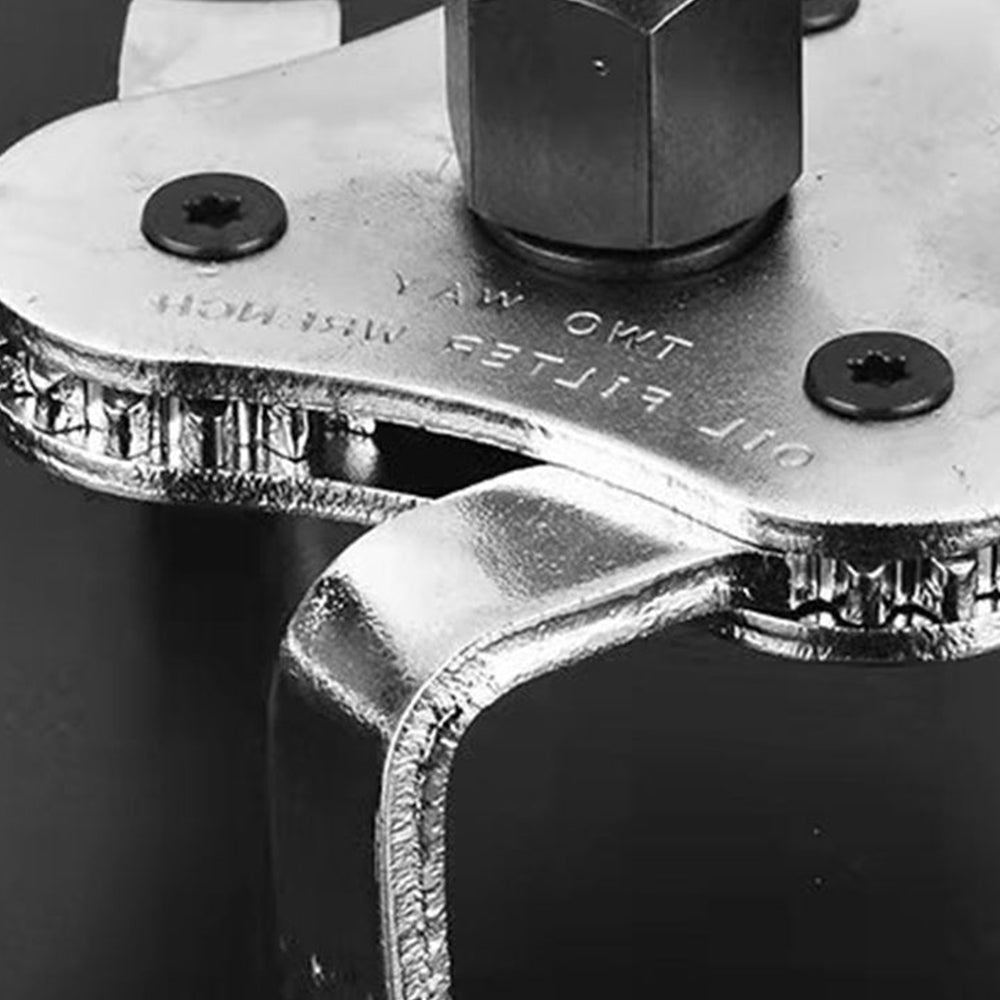 Stainless Steel 3 Jaw Engine Oil Filter Wrench Adjustable Spanner Removal Tool