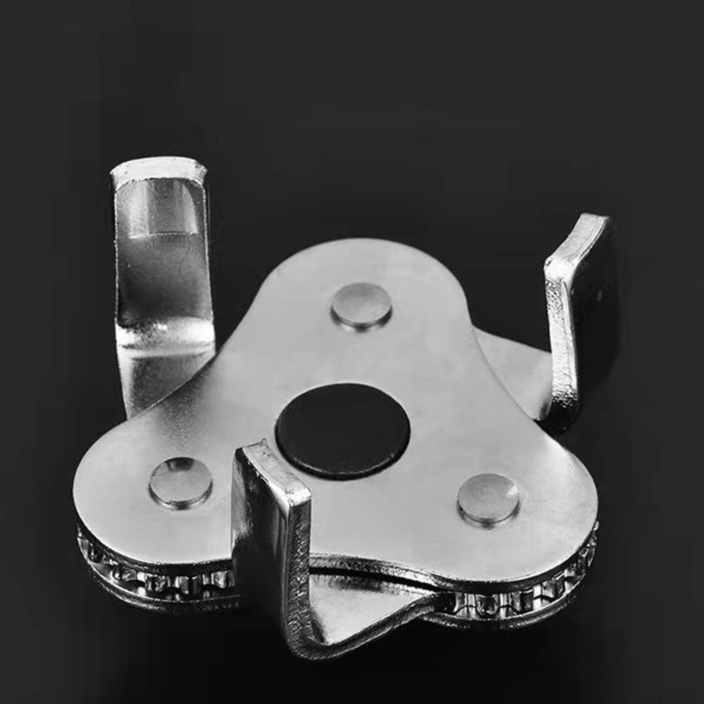 Stainless Steel 3 Jaw Engine Oil Filter Wrench Adjustable Spanner Removal Tool