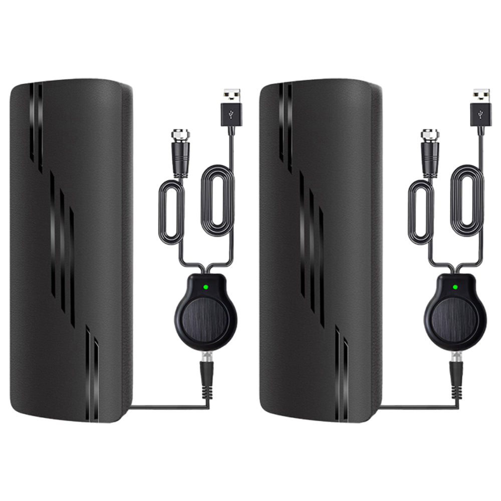 2Pcs Digital HDTV Antenna Indoor Amplified Signal Booster Support for 4K 1080P