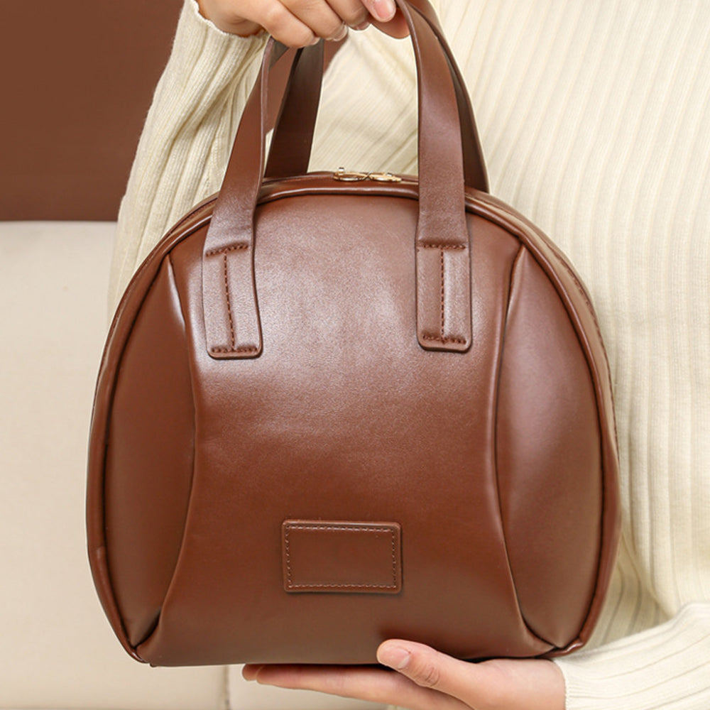 Large Capacity Cosmetic Bag Travel Portable Makeup Toiletry Organizer Brown