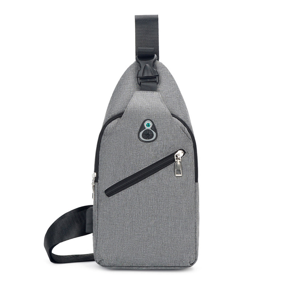 Men Multi-Functional Casual Crossbody Bag Sling Shoulder Chest Bag Grey