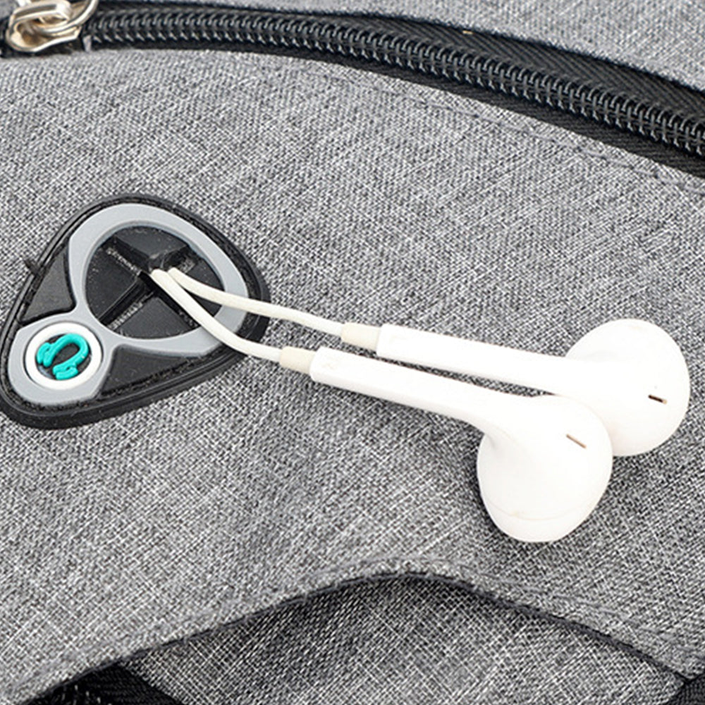 Men Multi-Functional Casual Crossbody Bag Sling Shoulder Chest Bag Grey